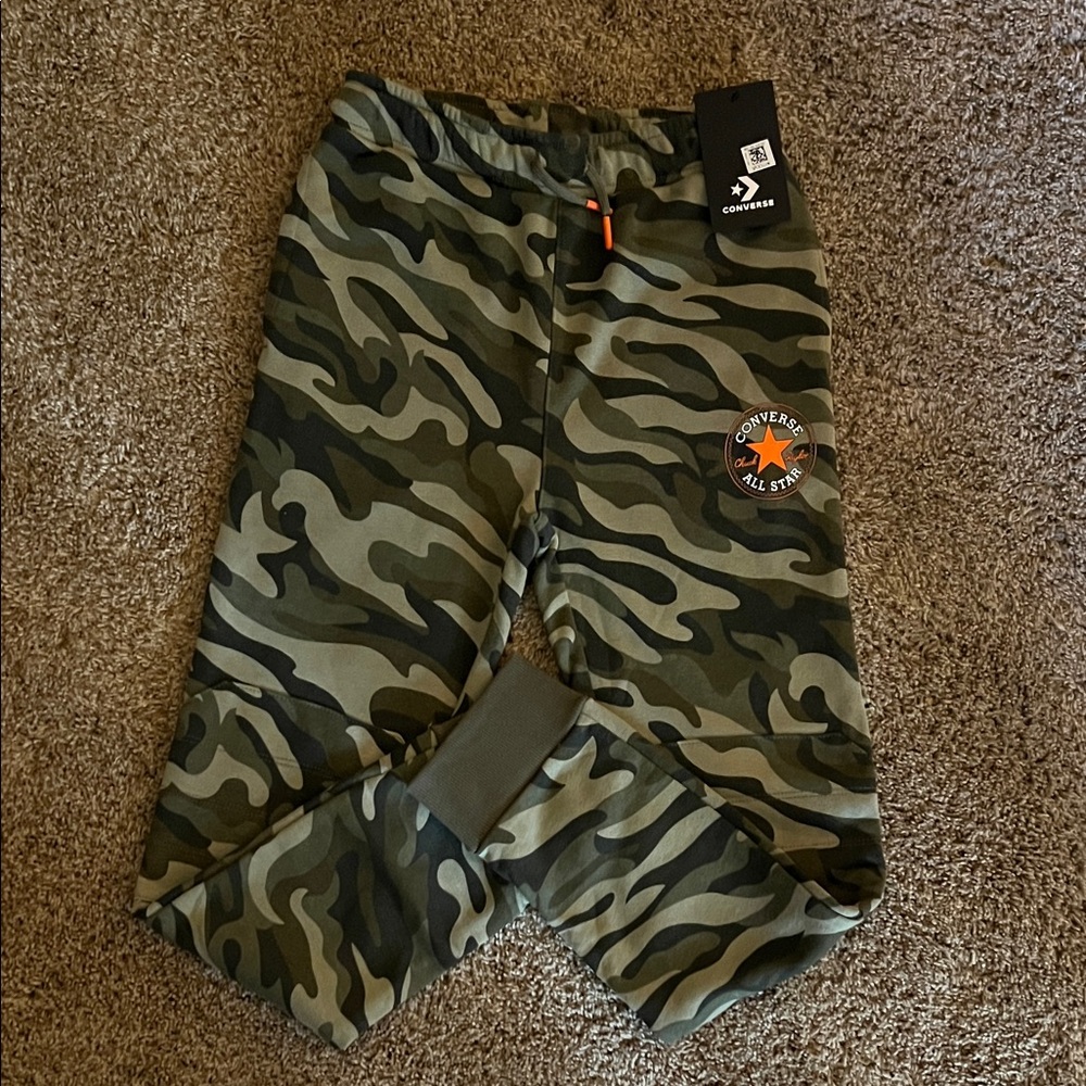 Converse Kids Green Camouflage Joggers